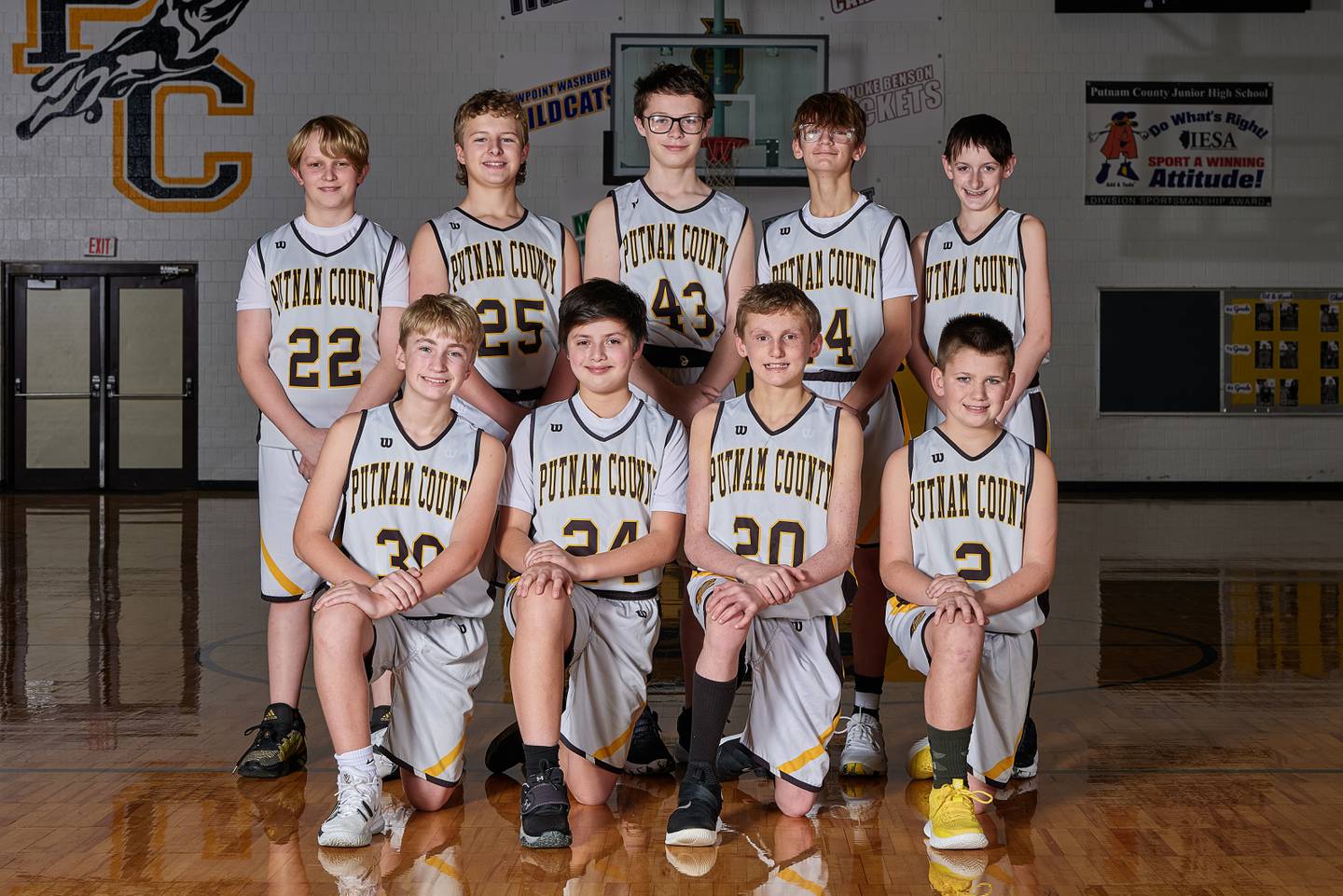 Team members for the 7th grade Pumas boys basketball team are: Coach Carbonii, Taylor Gruenwald, Zachary Husser, Drew Carboni, Braden Bickerman, Brayden Zuniga, Johnathon Stunkel, Traxton Mattingly, Alex Rodriguez, Alan Castro, Nolan Bence and Eric Vipond.