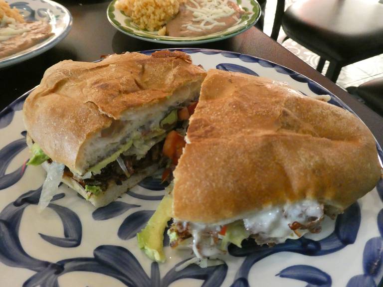 A massive carne asada torta for $15 at Taqueria Taquitos, a new Mexican restaurant in Lake in the Hills that takes the place of the Rock N Grill off Randall Road.