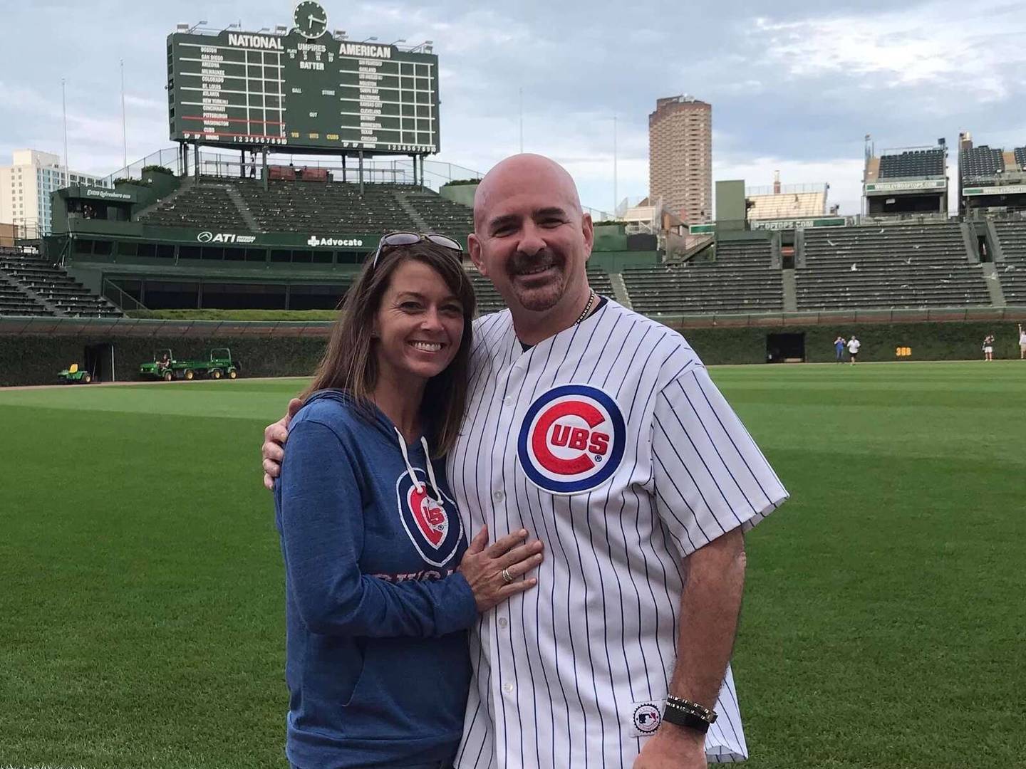 Dave Mikulskis, the rare Cubs fan from Chicago’s South Side, proposed to his wife, Melanie, at Wrigley Field.