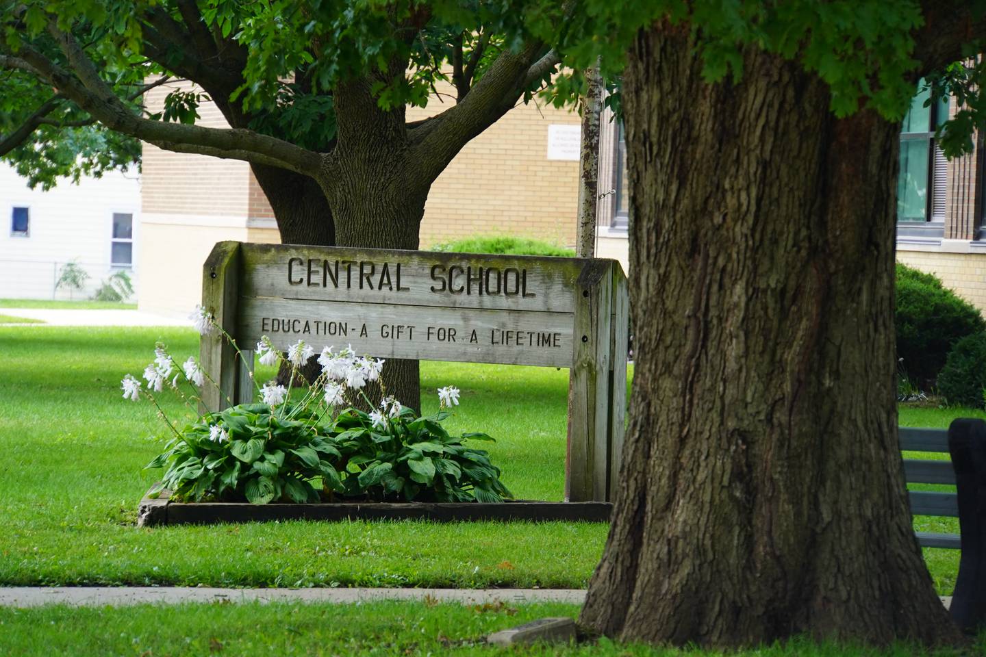 The grant-funded HUB Program is specifically targeted to support the district’s K-8 at-risk youth and has used a before and after-school model plus summer school. Shown is Central Elementary School in Rochelle.