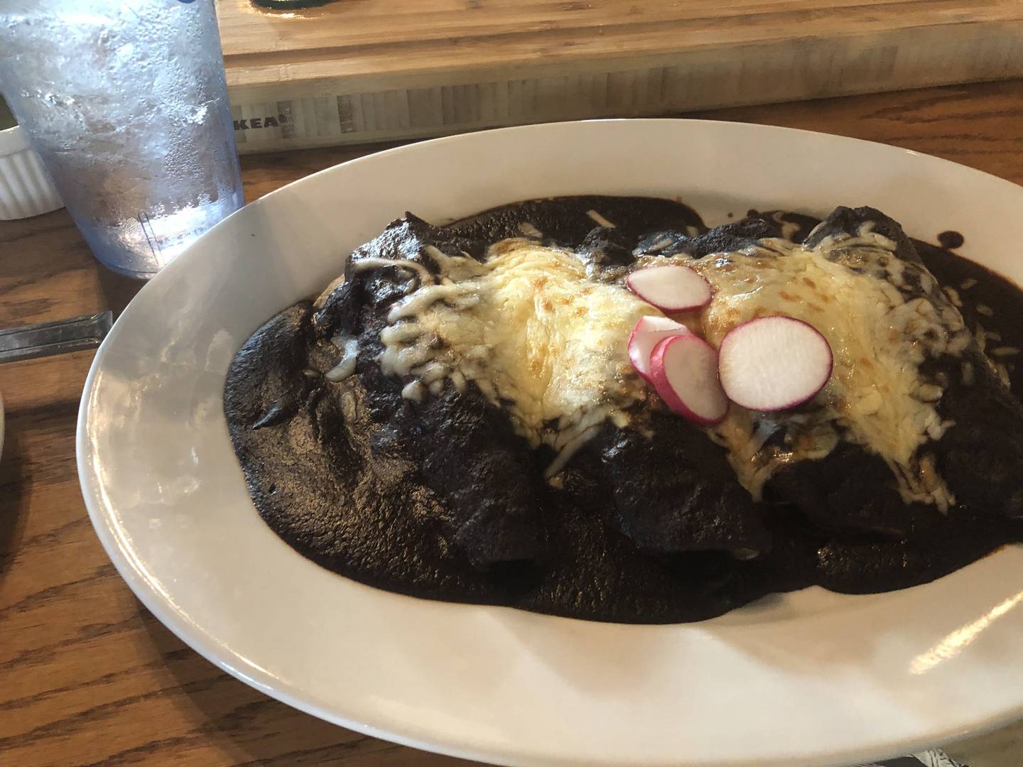 With a delicious version of the complex sauce, the mole chicken enchiladas are a standout. El Diablo Cantina in Carpentersville.