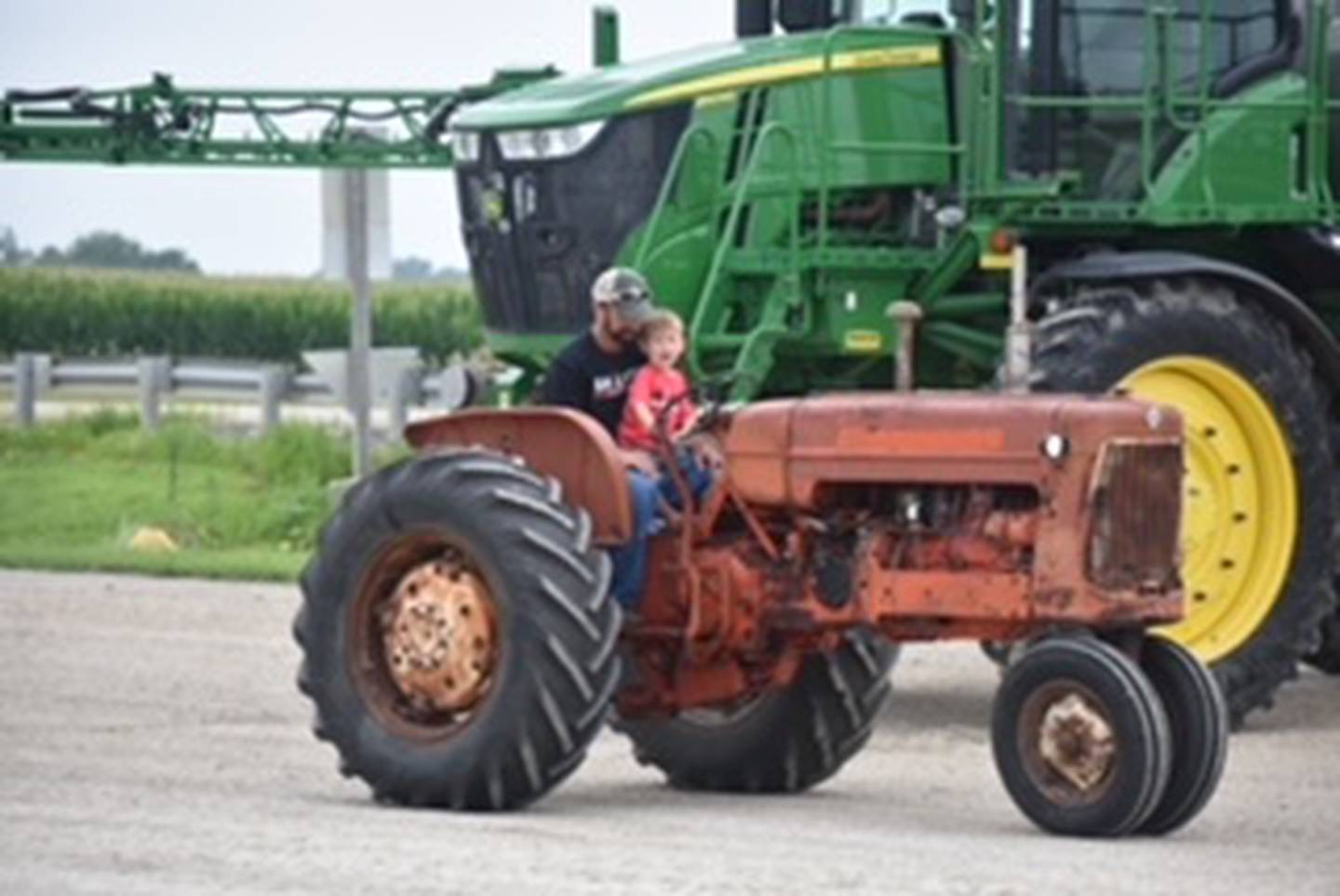 Community members came together for a Farming For Bailey tractor drive.