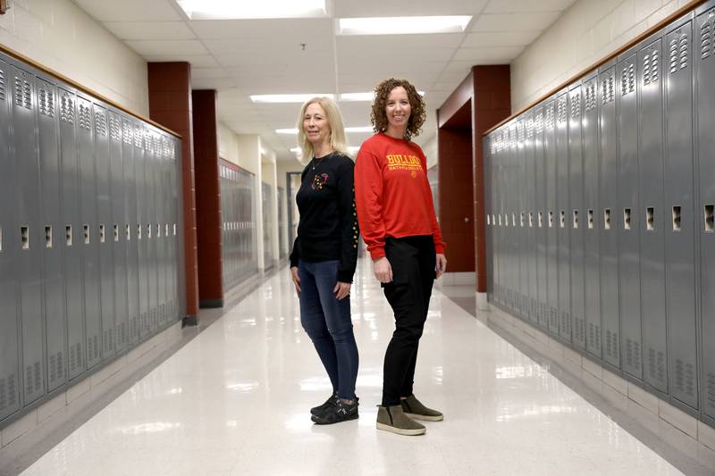 Jody Stoneberg (left) teaches science at Rotolo Middle School in Batavia while her daughter, Lisa Stoneberg, is a teacher at her alma mater, Batavia High School.