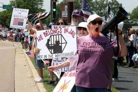 Photos: Hundreds of protesters gather at Hopkins Park in DeKalb for No Kings rally