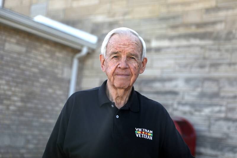 U.S. Army Veteran Wendell Dominy at the Plano American Legion Leon Burson Post 395. Dominy and other post members are working with the help of Home Depot to renovate the building.