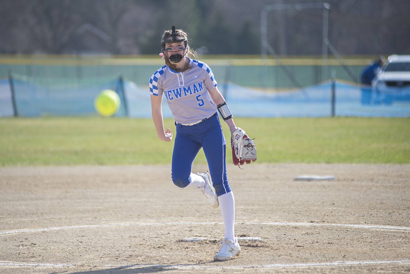 Newman's Ady Waldschmidt throws a pitch against Milledgeville Friday, April 1, 2022.