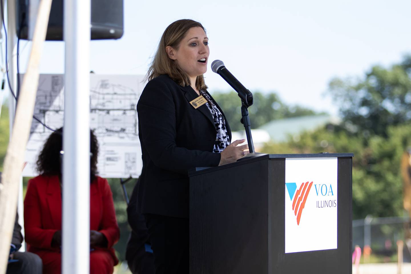 Illinois State Senator Rachel Ventura during VOA Illinois’ groundbreaking ceremony for Hope Manor Village Joliet on Sept. 16, 2025.
