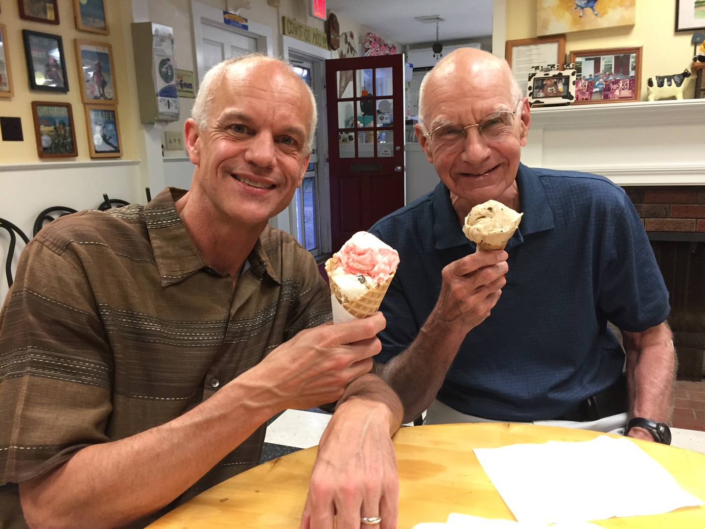 Glen Ellyn resident Lincoln Bode with his father, Hank Bode.