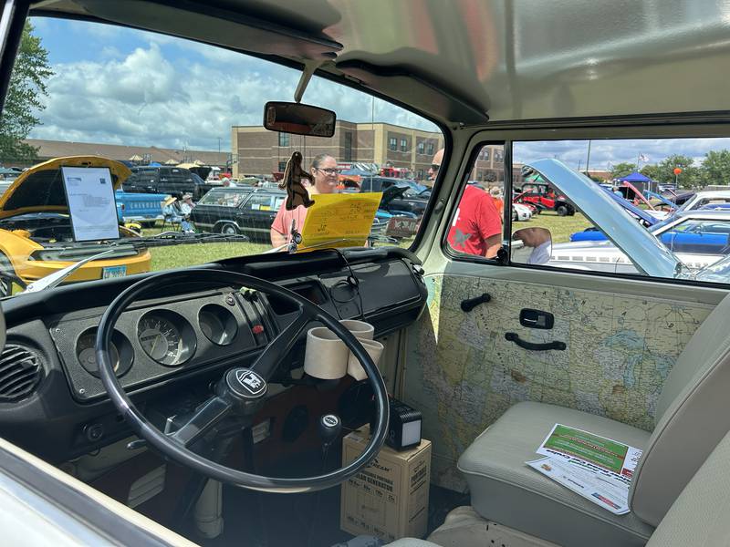 Rob Hunter of Byron brought his 1970 VW bus to the 34th Annual Hib Reber Memorial Car Show in Byron on Saturday, July 12, 2025.