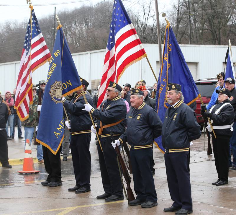 Ladd Veterans march during the 44th annual Pearl Harbor parade and memorial ceremony on Saturday, Dec. 2, 2023 in Peru.