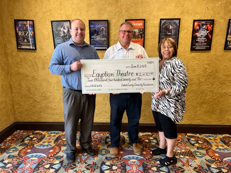 The Egyptian Theatre received a $2,470 Community Needs Grant from the DeKalb County Community Foundation.
The grant will be used to purchase additional adult booster seats, bariatric chairs, and transport wheelchairs, according to a news release.