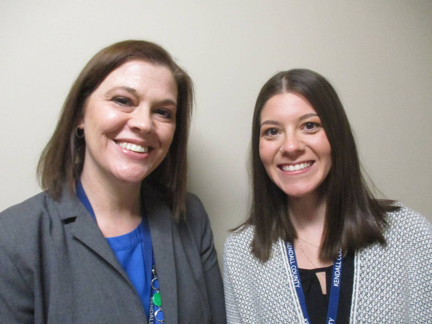 Leslie Johnson, left, is the director of the brand new Kendall County Human Resources Department. She is assisted by HR generalist Tricia Springman, right.