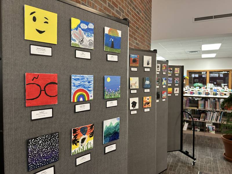 Three hundred mini masterpieces await visitors at the Odell Public Library’s 2025 Tiny Art Show. The show runs until March 29.