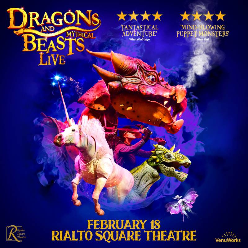 Dragons & Mythical Beasts will take the stage at the Rialto Square Theatre in downtown Joliet Tuesday, Feb. 18.