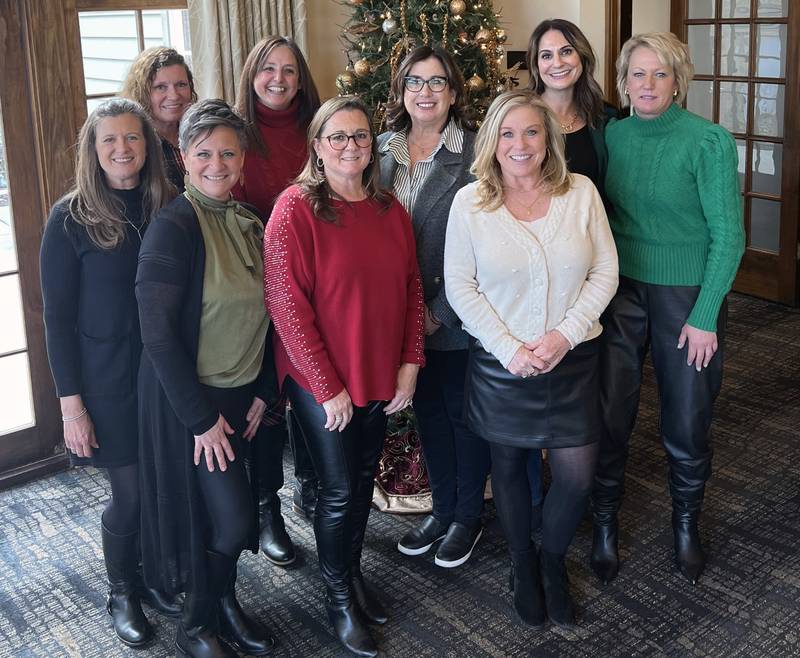 The Geneva Women in Business are hosting the group's first luncheon event this year on Feb. 20 at the Geneva History Museum. The 2024 board members are Patty Skowronski (front row, left), Kelly Vass and Meggan Morell, Lynne Ball (back row, left),  Kim Edwards, Cortney Kinzler, Pam Rancour, Candice Ellenshon, and Chamber liaison Robyn Chione.
