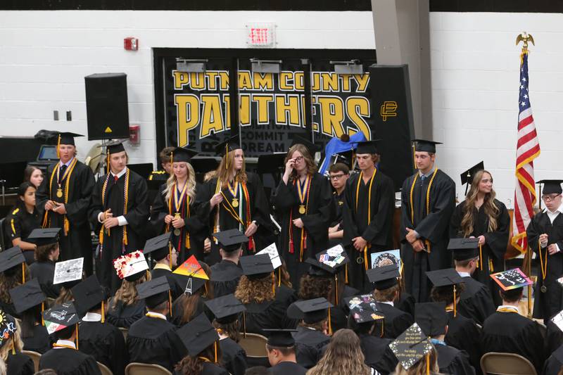 Putnam County seniors are recognized for their community service hours during the Class of 2023 graduation ceremony on Sunday, May 21, 2023 at Putnam County High School.