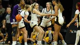 Sycamore grad Kylie Feuerbach has fun in final home game for Iowa