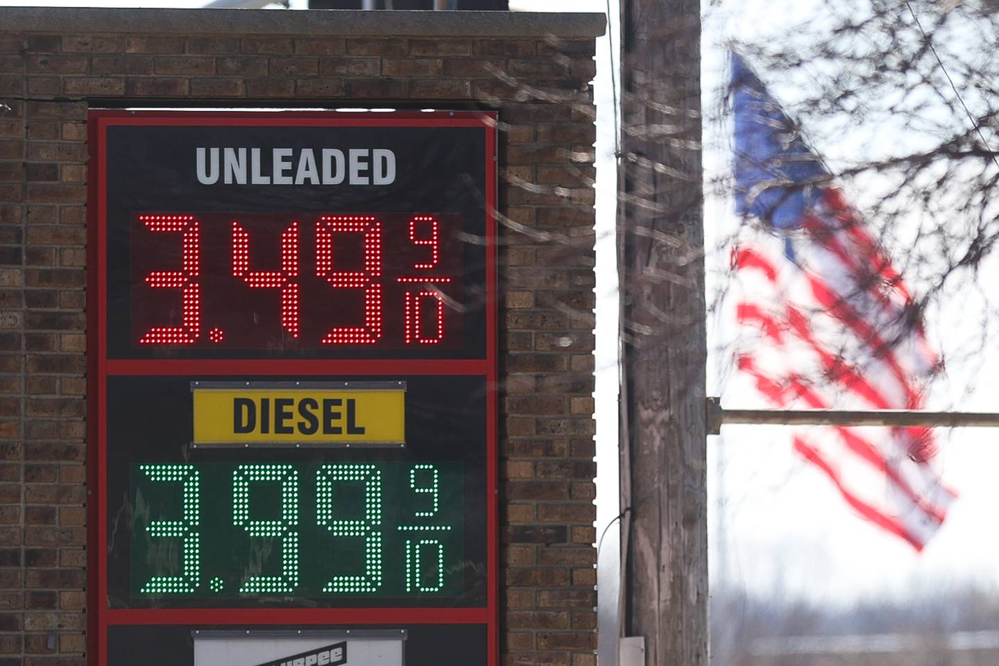 A Speedway has unleaded for $3.49 on Monday, March 3, 2026 in Frankfort.
