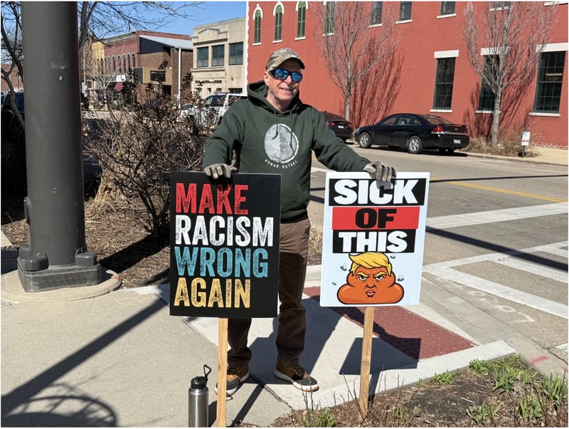 Citizens gather for the "No Kings Rally" on Saturday, March 28 in Ottawa.