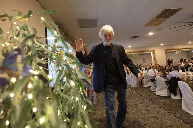 Ed Lynott leaves the stage after receiving the 2025 Spirit of Discover Dixon award Friday, April 4, 2025.