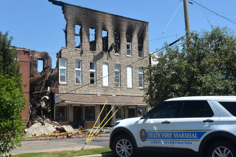 The Illinois State Fire Marshal is on scene investigating an early  morning fire at 406 East Third Street in Sterling.