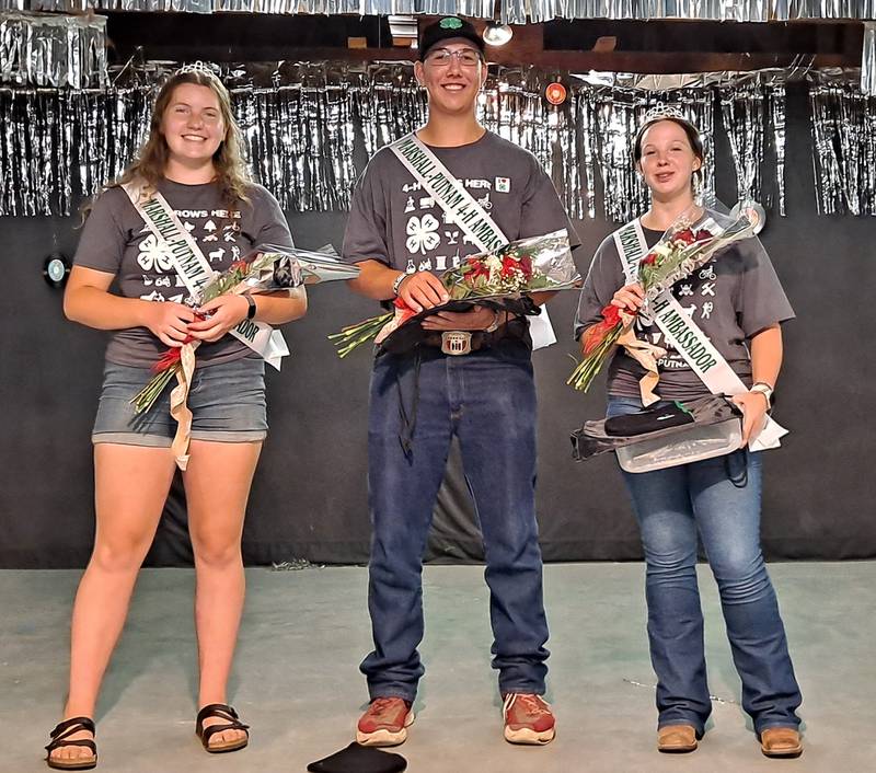 Marshall-Putnam 4-H Ambassadors are (left to right) Christina Wier, Ryan Carlson and Mikenna Boyd.