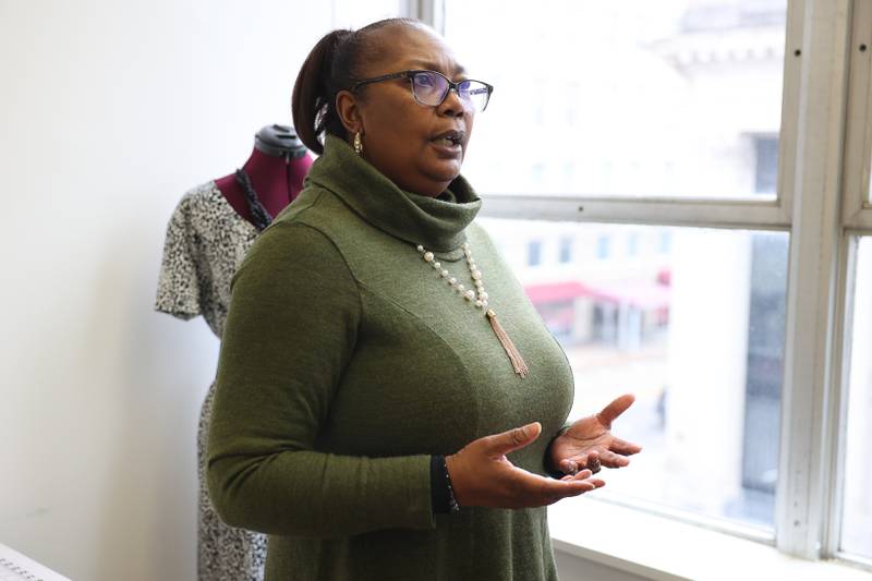 Brenda Wood ,owner of The Sewing Cafe, talks about how she came up with the idea of her business on Thursday, Jan. 25th, 2024 in Joliet.