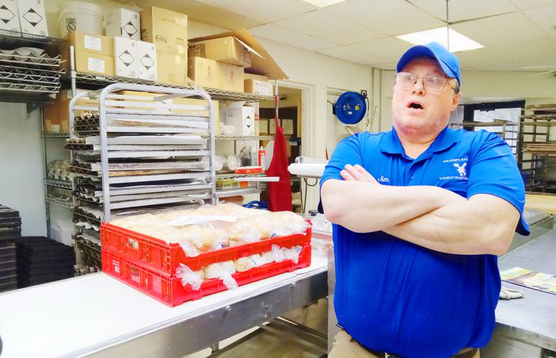 Folsom's Bakery owner Jim Helle balances baking tradition with keeping up with the times. He has expanded his Rock Falls bakery in recent years with wholesale baking of bread and buns for businesses all over northern Illinois, and managing it all through the economic climate that small businesses often face.