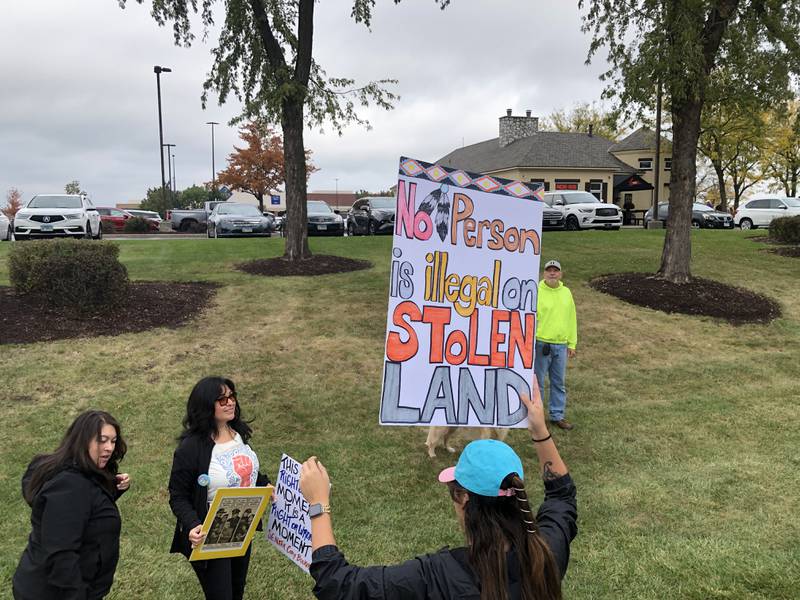 Up to 2,000 were estimated at the No Kings rally Saturday in Crystal Lake, with protesters lining several blocks of Route 14 during the event, part of a national protest.