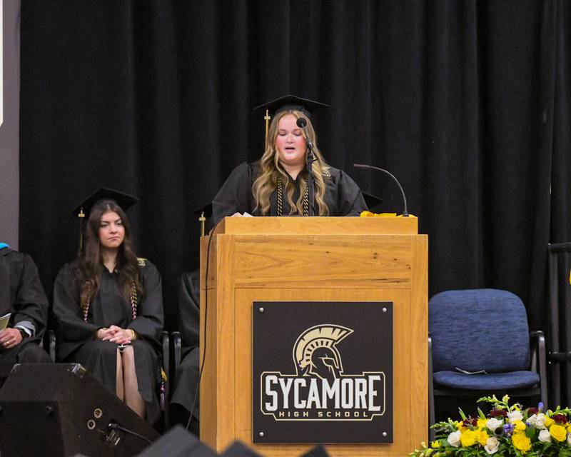 Sycamore’s graduate Julia Weaver was the Senior class speaker during the graduation ceremony on Sunday May 24, 2026, held at Sycamore High School.