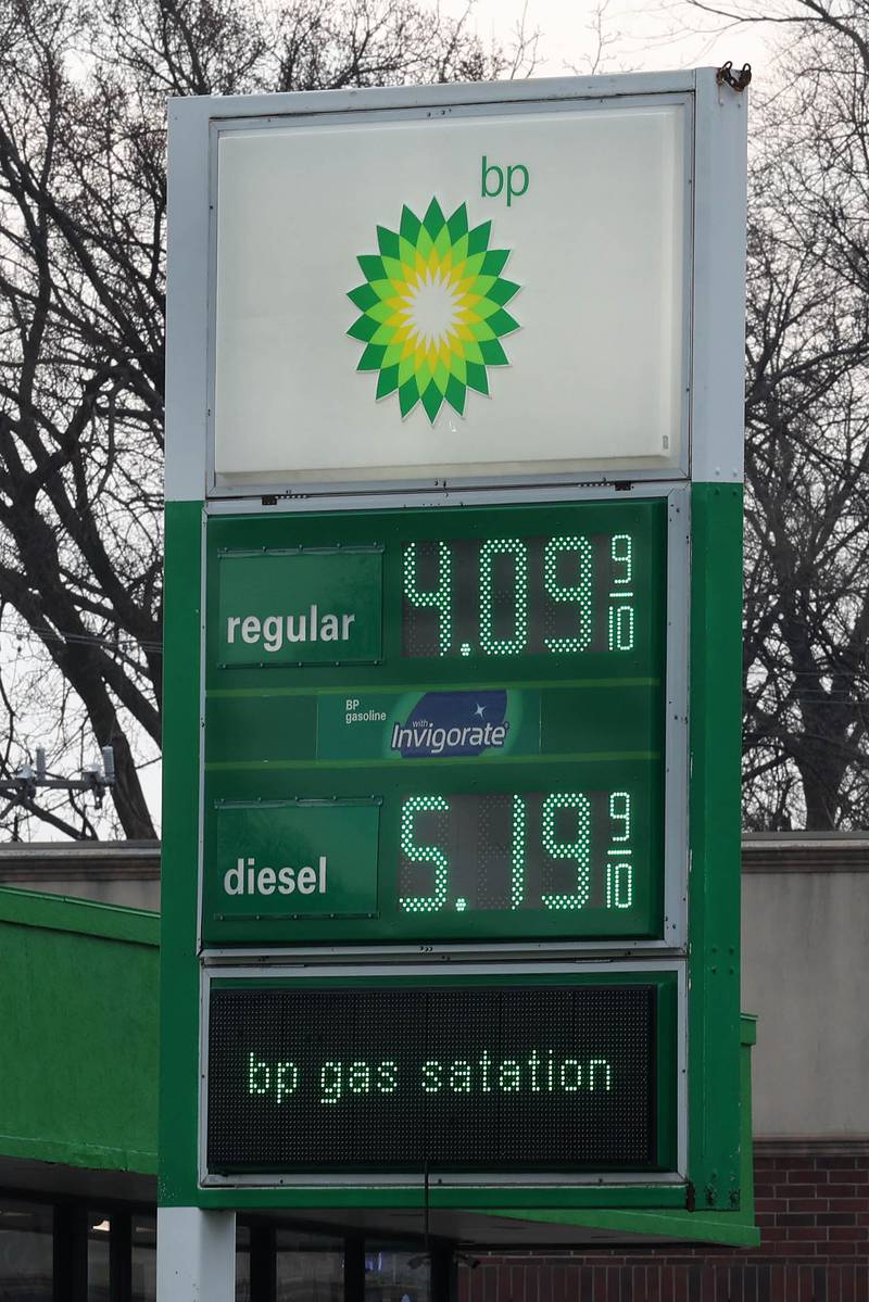 The BP on DeKalb Avenue Tuesday, March 31, 2026, in Sycamore.