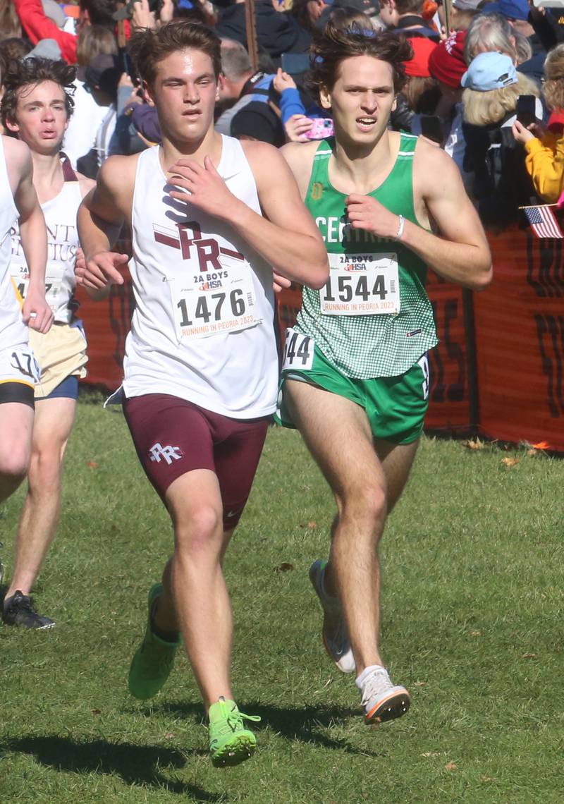 Prairie Ridge's Kevin DeGroot competes in the Class 2A State Cross Country race on Saturday, Nov. 4, 2023 at Detweiller Park in Peoria.