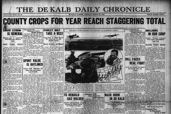 Historical covers for March 25: County Crops for Year Reach Staggering Total