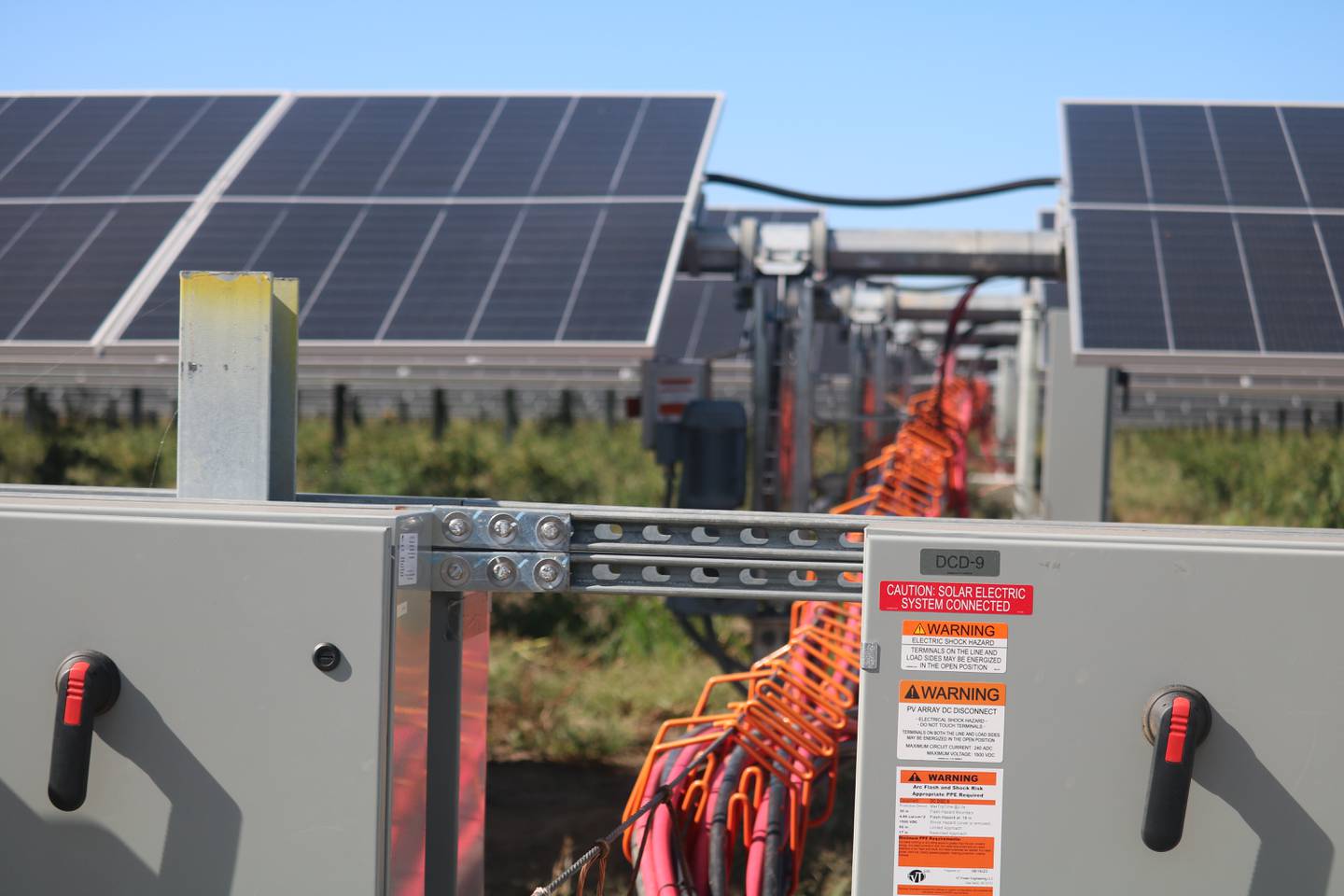 One of the two community solar projects (shown here) as seen Oct. 10, 2023 near Gurler Road and S. First Street in DeKalb.