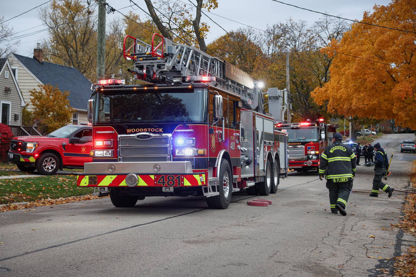 Two people were rescued from a house fire in Woodstock Nov. 8, 2025.