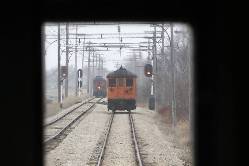 North Shore trains on the rails Saturday, Jan. 21, 2023, at the Illinois Railway Museum. The museum is celebrating its 70 anniversary with the first of many celebrations by commemorating the 60 years since the abandonment of the Chicago North Shore and Milwaukee Railroad.