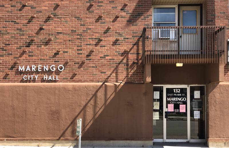 The Marengo City Hall is photographed on Thursday, Aug. 6, 2020, in Marengo.
