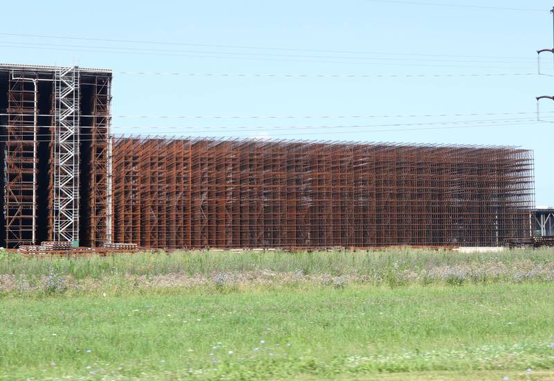 A portion of the Kraft Heinz Company distribution center construction progress as of Friday, July 12, 2024, in DeKalb