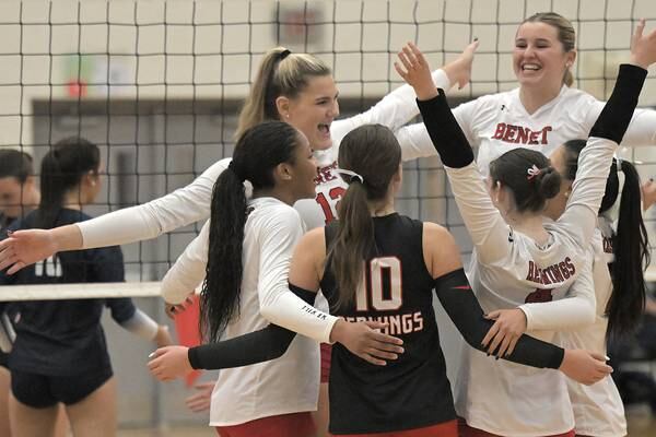 Benet advances to fourth straight Class 4A state semifinal with straight-sets victory over New Trier