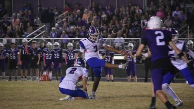 Adrian Leon sets school record with 9 extra points in Genoa-Kingston’s 63-14 win at Rockford Lutheran