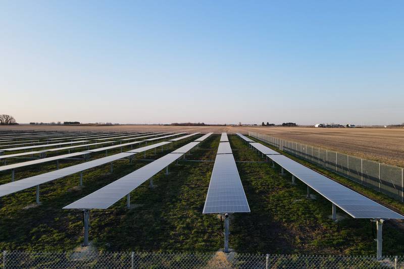 Three solar farms in Kankakee County constructed by Clearway Energy Group have 2 megawatts of capacity, which is enough to power approximately 350 homes. A $500-million project by Heritage Prairie in Essex will have 300-megawatt capacity.