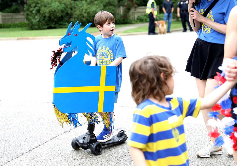 Walter Wydra, 6, participates in the annual Swedish Days Kids’ Day Parade on Friday, June 20, 2025 in Geneva.