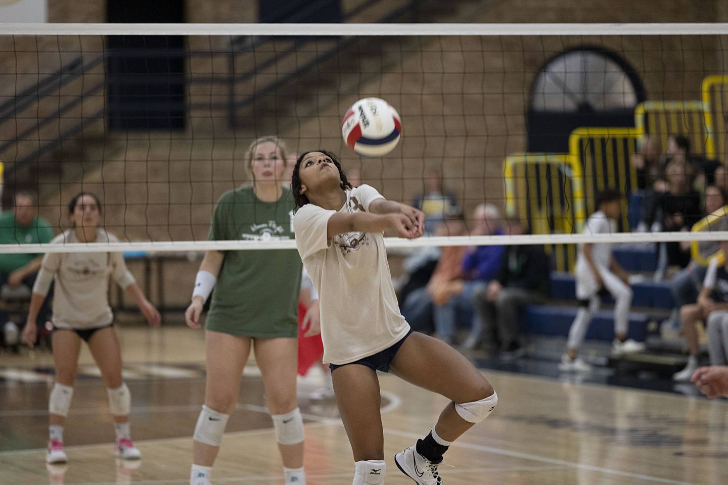 Sterling’s Delali Amankwa plays the ball Thursday, Oct. 20, 2022 against Rock Falls.