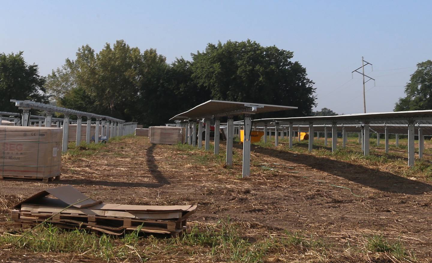 A new solar farm is being erected near the intersection of Epperson Road and Peggy Lane in Princeton. The solar farm is located next to Republic Services building.