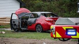 Man suspected of setting car on fire near Harvard