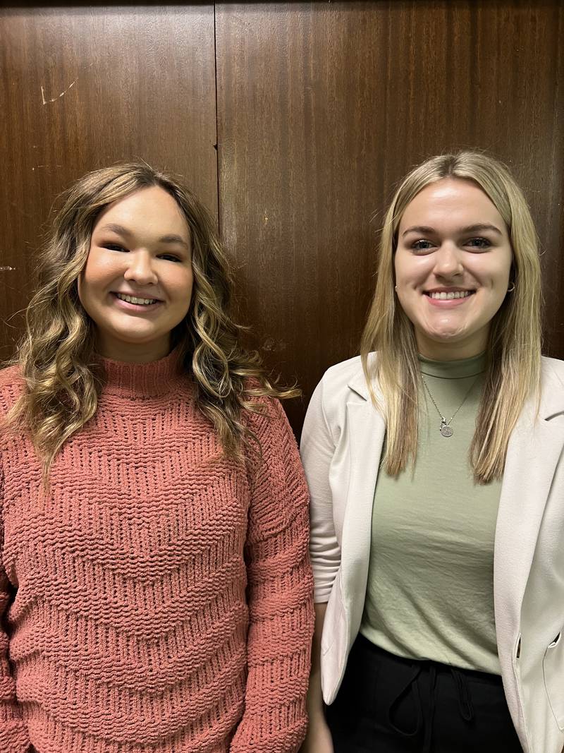 Ottawa Sunrise Rotary recognized Christina Snook from Ottawa High School and Jenna Gamons from Marquette Academy as its students of the month for October 2023.