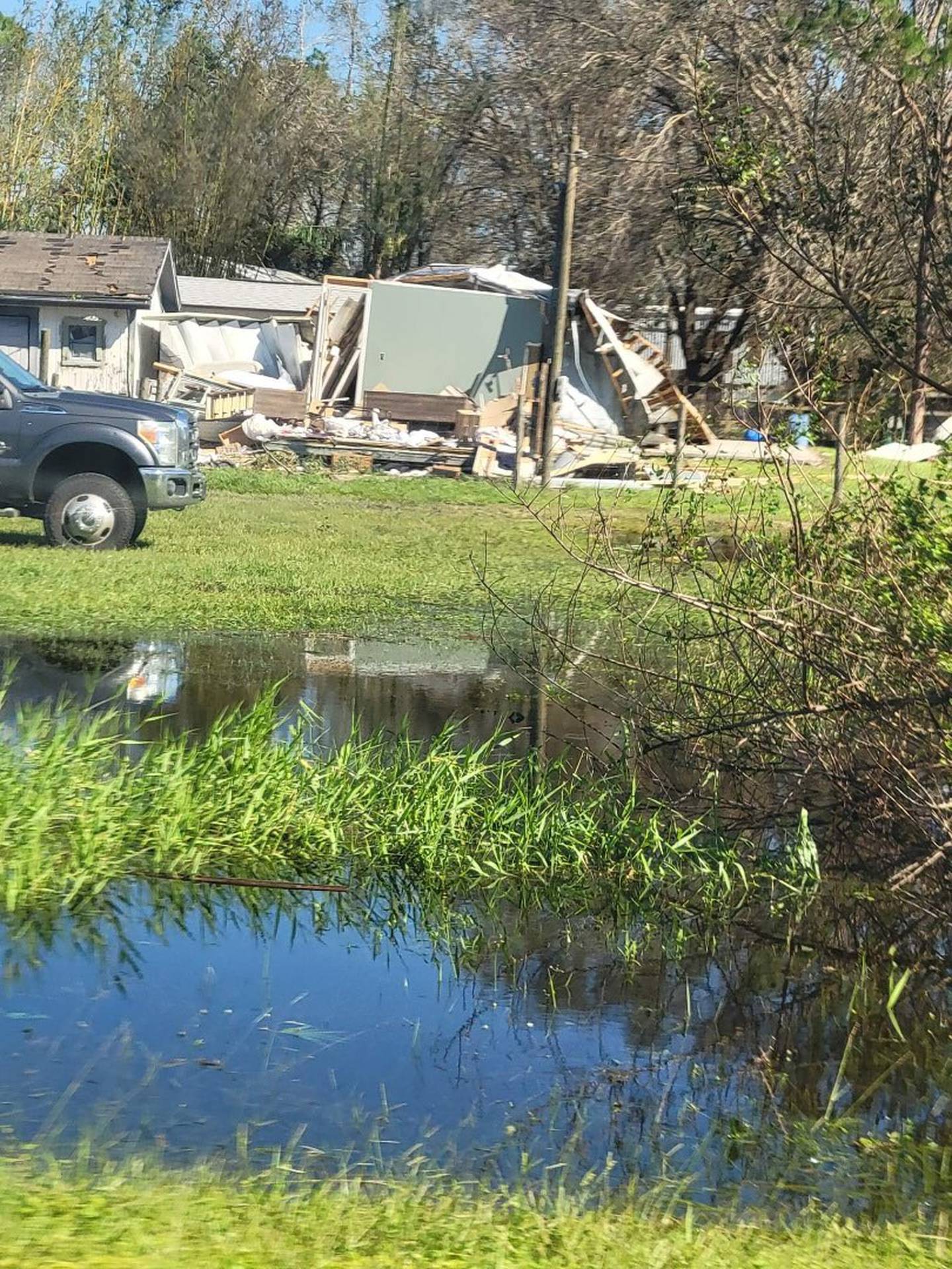 The neighborhood of North Fort Myers suffered severe water and debris damage in the wake of Hurricane Ian, which made landfall in eastern Florida around midday Sept. 28, 2022. (Photo provided by Nicole Adams).
