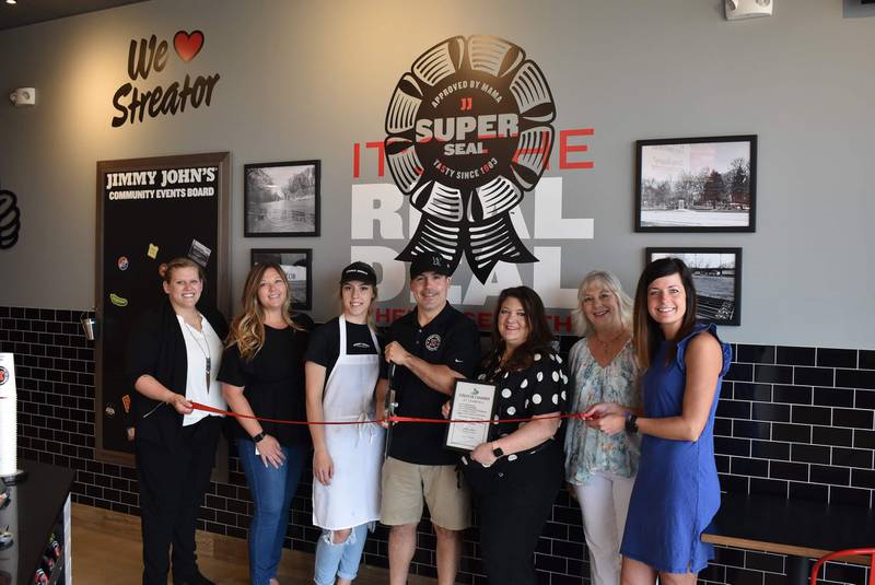 The Jimmy John's in Streator opened Tuesday, June 7, 2022, with the Streator Chamber of Commerce conducting a ribbon cutting ceremony.