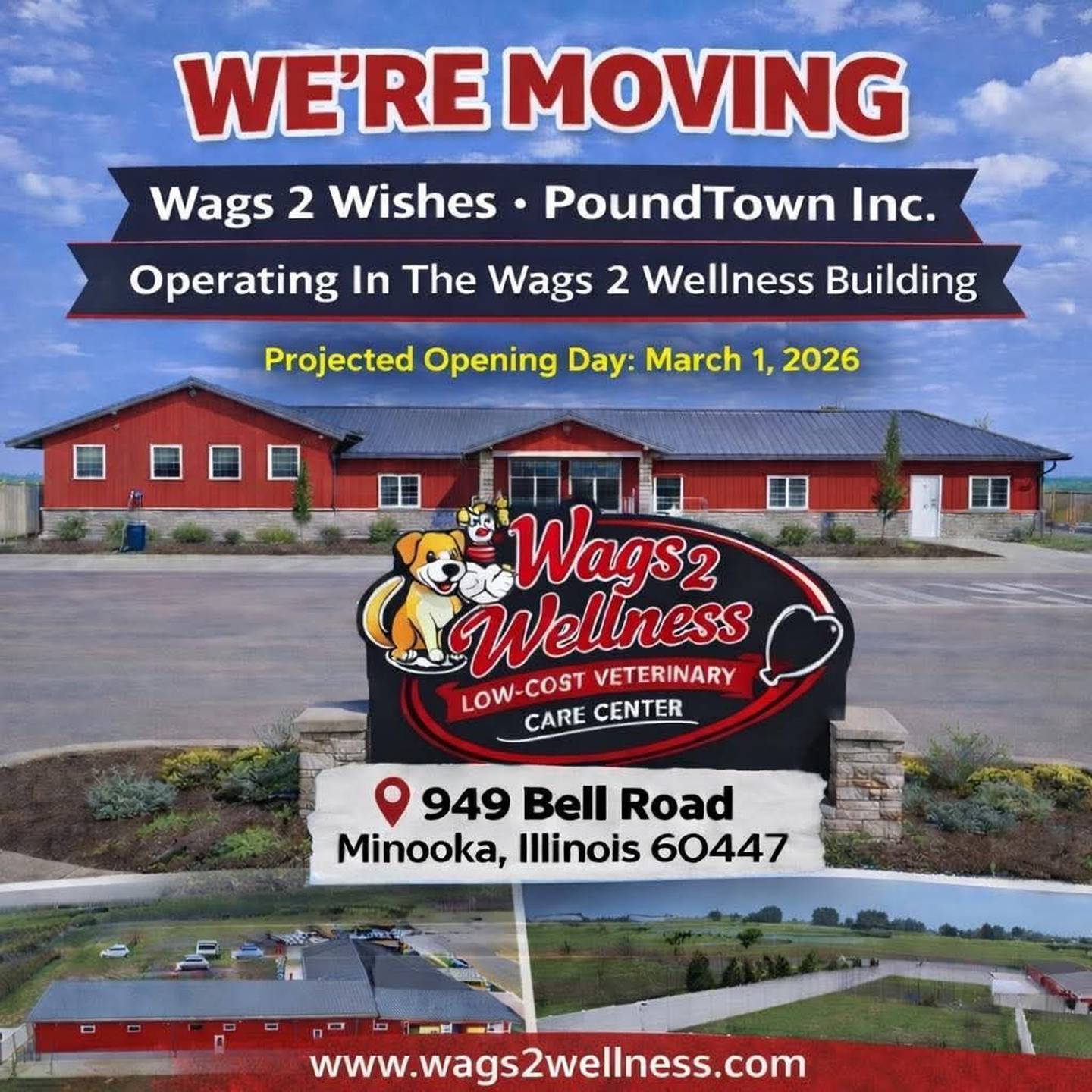 After announcing recently that it needs to relocate, Plainfield-based Wags 2 Wishes Animal Rescue plans to open next month in Minooka.