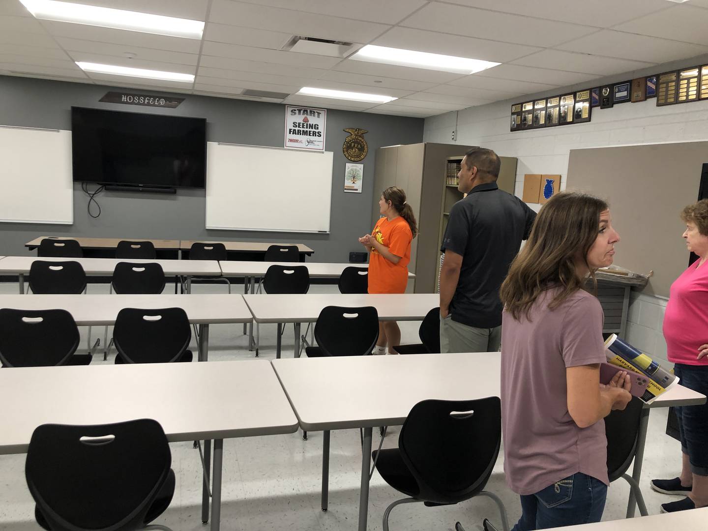 Parents and students toured the $6.7 million addition and renovation project during an open house held Aug. 9, 2022, at Harvard High School. This agriculture classroom was included in the overall project.